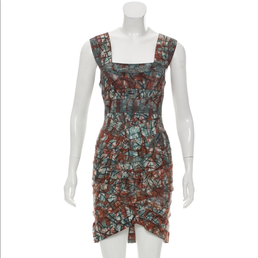 Herve Leger Printed Bandage Dress